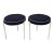 Pair Vintage Restored Faux Bamboo Metal Stools Benches Sunbrella Patio Outdoor For Sale