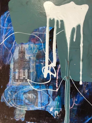 Gothic by Cassandra Auker. Abstract Mixed Media on Canvas.
