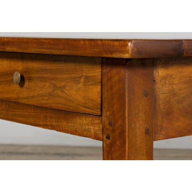 Late 19th Century French Provincial Walnut Farmhouse Table With Four Drawers For Sale - Image 14 of 18