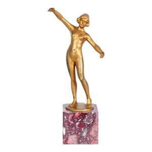 "Le Reveil" Art Deco Gilt Bronze