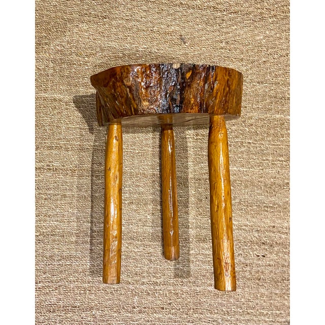 Vintage Sculptural Wood Stools, 1970s, Set of 2 For Sale - Image 10 of 13