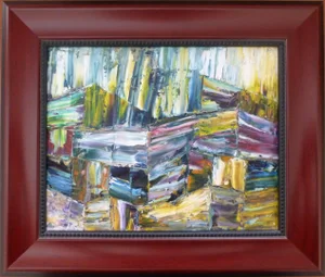 "San Pedro" Framed Abstract Oil Painting by Scott A. Spencer