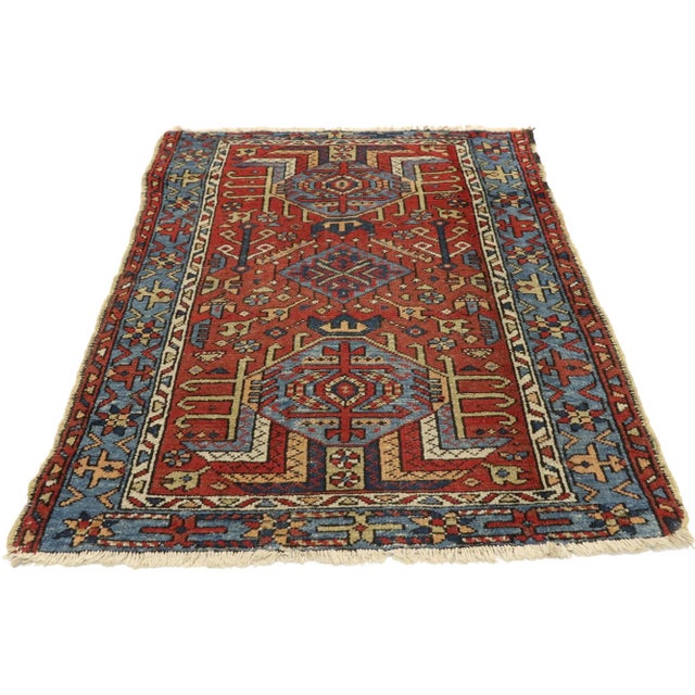 Tribal Antique Persian Karaja Heriz Rug, 02'10 X 03'10 For Sale - Image 3 of 9