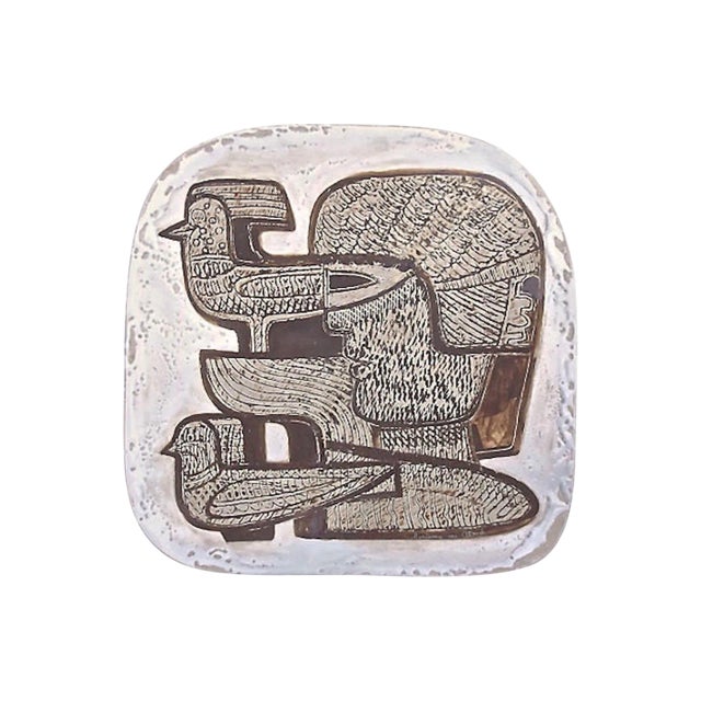 1960s Mid-Century Modern German Cubist Art Pottery Tray For Sale
