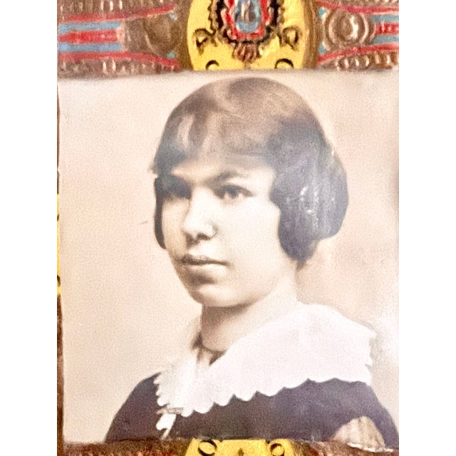 Antique Folk Art Cigar Band Découpage Bowl With Central Portrait For Sale In New York - Image 6 of 11
