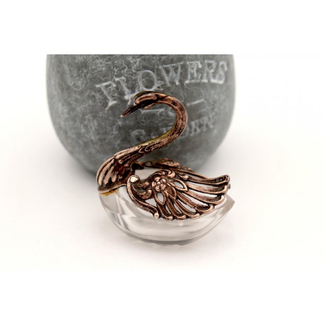 Swan-Shaped Silver Salt Shaker For Sale - Image 3 of 6