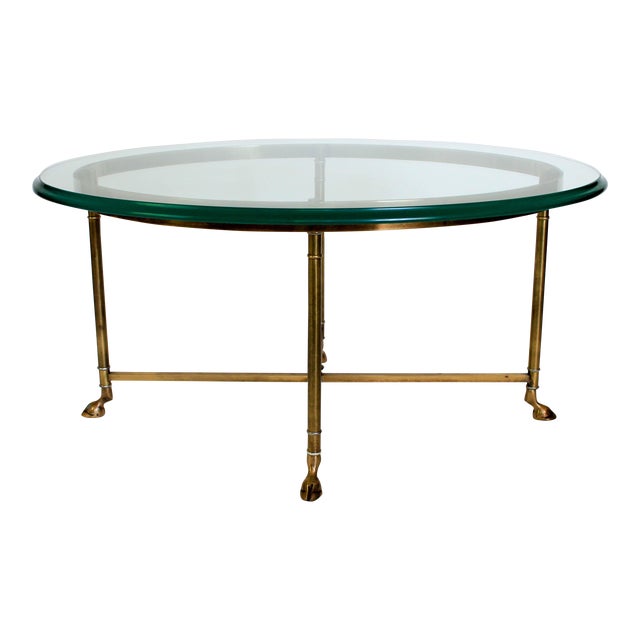 LaBarge Brass & Glass Cocktail Table Chairish