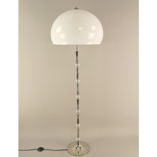 Mid-Century Italian Floor Lamp in Glass and Chrome, 1960s For Sale - Image 10 of 10