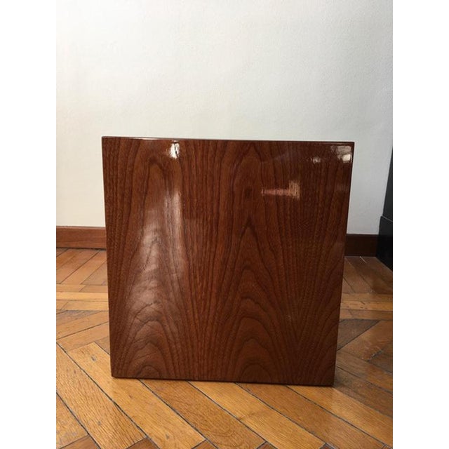 Wood Mid-Century Modern Magazine Rack in Walnut, Italy For Sale - Image 7 of 15
