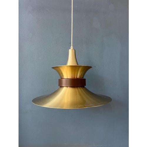 Orange Large UFO Pendant Lamp with Orange Light For Sale - Image 8 of 13