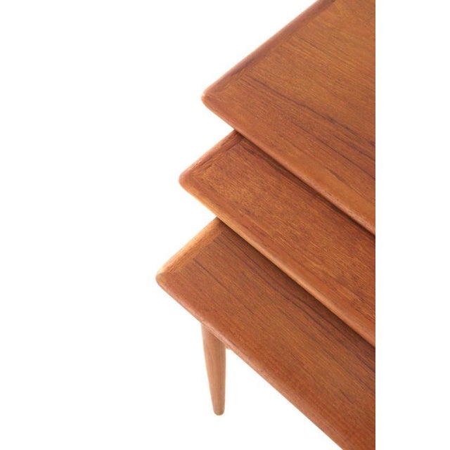 Danish Nesting Tables, Set of 3 For Sale - Image 4 of 14