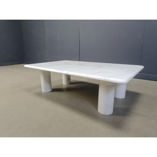 1970s Carrara Marble Coffee Table attributed to Angelo Mangiarotti for Up&Up, Italy, 1970s For Sale - Image 5 of 11