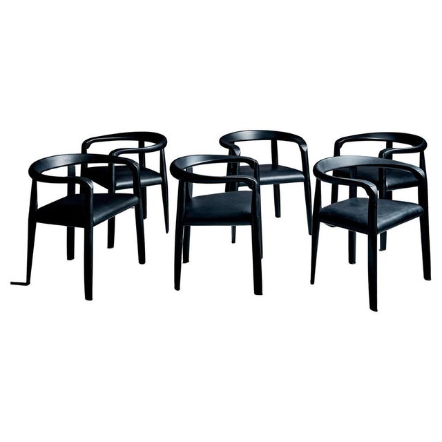 Vintage Italian Miss Chairs by Afra & Tobia Scarpa for Molteni, 1980s, Set of 6 For Sale - Image 15 of 15