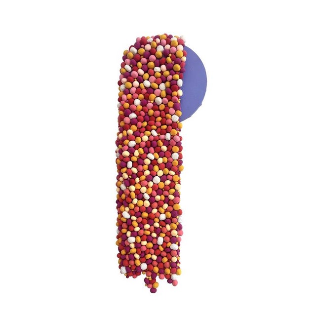 Elizabeth Art Candy, Colorful Textured Wall Sculpture with Candy-Like Spheres and Circle, 2022, Mixed Media For Sale - Image 10 of 10