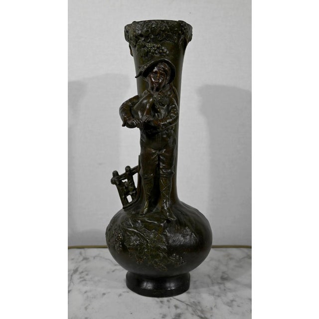 Late 19th Century Enfants Musiciens Vases in the style of A. Moreau, Set of 2 For Sale - Image 15 of 18
