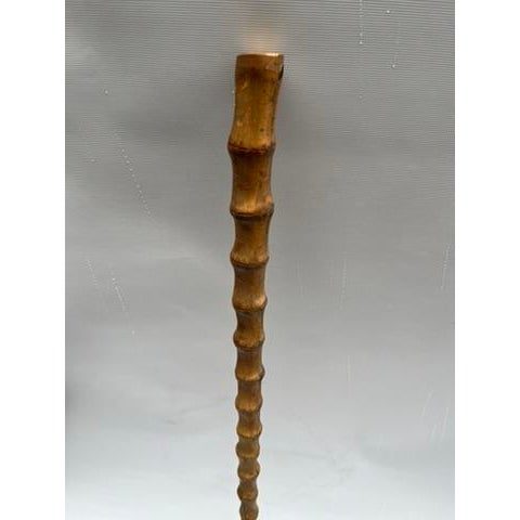 Traditional Antique Bamboo Walking Stick For Sale - Image 3 of 6