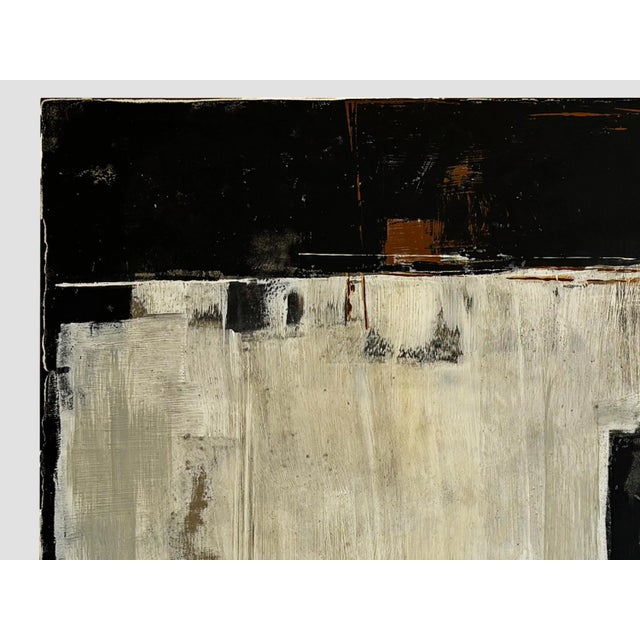 Black "Foundation" Black Abstract Art, Original Large Contemporary Modern Painting by JTS For Sale - Image 8 of 11