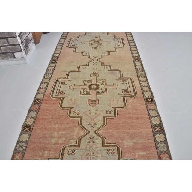 Turkish Triple Medallion Vintage Turkish Runner For Sale - Image 3 of 10