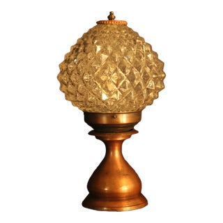 1930s Country French Pressed Crystal and Copper For Sale