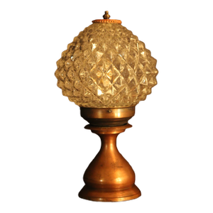 1930s Country French Pressed Crystal and Copper