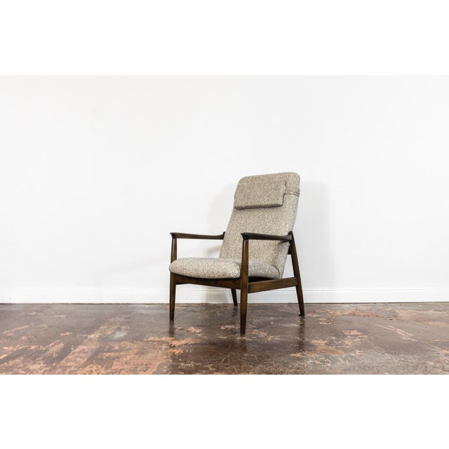 Set of Mid-Century High Back Armchair with Ottoman by Edmund Homa, 1960s For Sale - Image 11 of 18