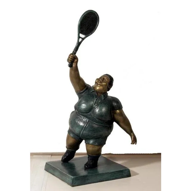 Modern El Tenista, Bruno Luna Bronze Sculpture, Signature and Number Inscribed For Sale - Image 3 of 3