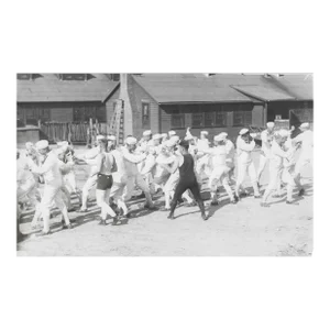1918 United States Navy Sailors Boxing Training Photograph