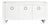 Matthew Izzo Home Tilley Matte White Lacquer Three Door Buffet With Brass Hardware For Sale