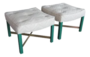 1950s Mid-Century Modern Paul Laszlo Ottomans -a Pair