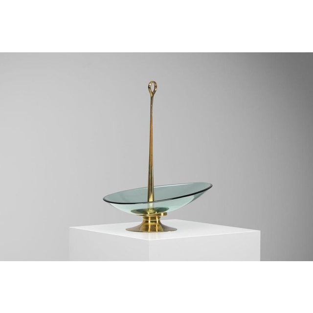 Metal Centerpiece Bowl by Max Ingrand for Fontana Arte, Italy, 1960 For Sale - Image 7 of 18