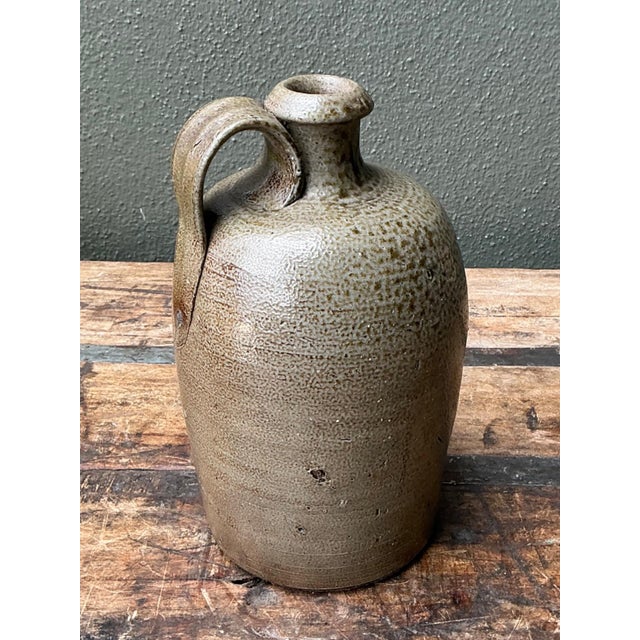 American Antique Glazed Ceramic Jug For Sale - Image 3 of 12