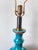 Ugo Zaccagnini Mid-Century Ming Style Italian Ceramic Table Lamp Attributed to Ugo Zaccagnini, Turquoise Crackle Glaze For Sale - Image 4 of 12