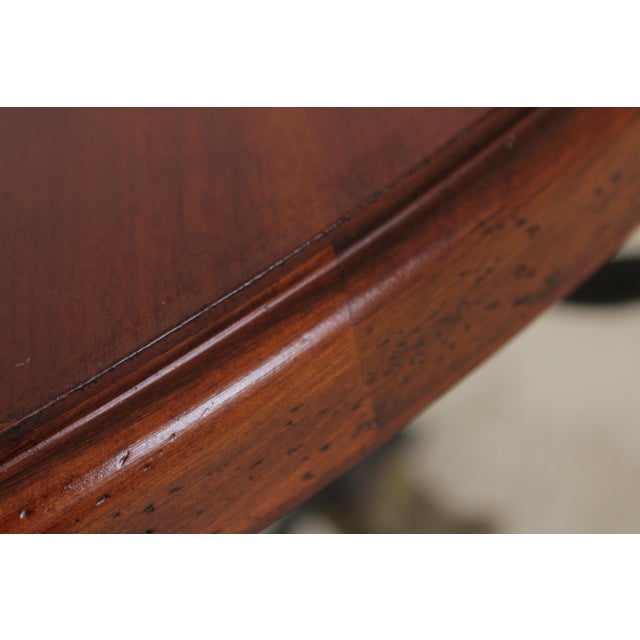 Brown Round Cherry Top Wrought Iron Base Dining or Center Table For Sale - Image 8 of 14