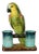 Late 19th Century Delphin Massier Majolica Parrot Figural Vase For Sale