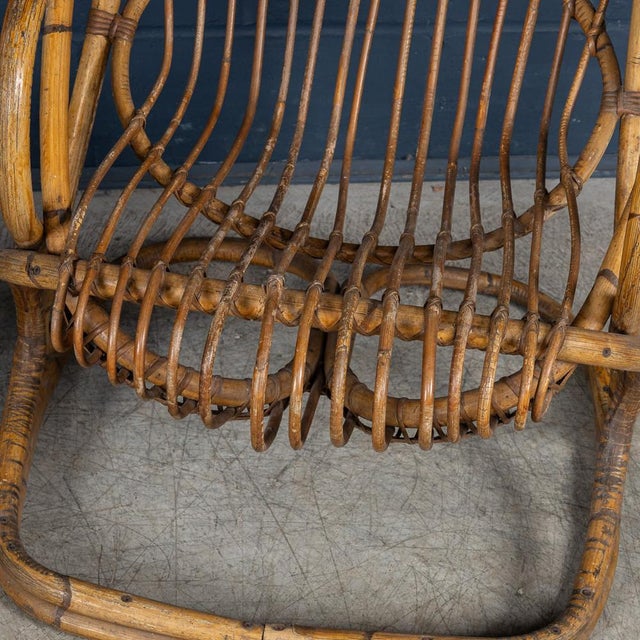 1960s 20th Century Italian Wicker Armchairs by Tito Agnoli, 1960s, Set of 2 For Sale - Image 5 of 18