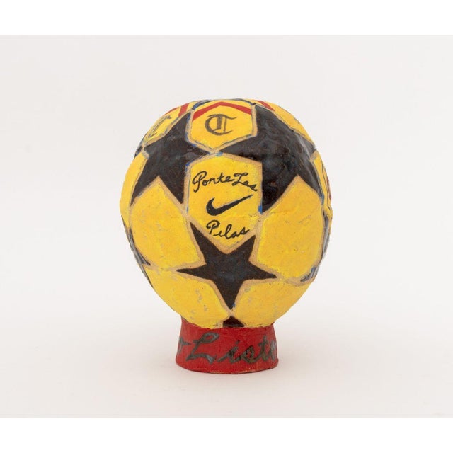 Contemporary Christopher Suarez Soccer Ball Sculpture For Sale - Image 3 of 12