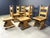 Brown Brutalist Oak Dining Chairs, 1960s, Set of 6 For Sale - Image 8 of 11