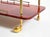 Large Vintage Red Goatskin Serving Bar Cart by Aldo Tura, 1960s For Sale - Image 17 of 18