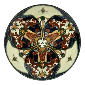 Dutch Earthenware Wall Plate from Rozenburg, 1910
