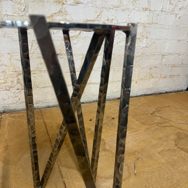 Mid-Century Modern Huck Metal Drink Table For Sale - Image 3 of 9