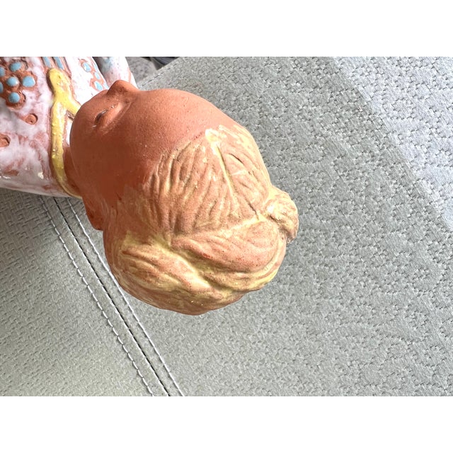 1950s Margit Kovács Stylized Reading Girl Clay Sculpture Budapest Hungary For Sale - Image 14 of 15