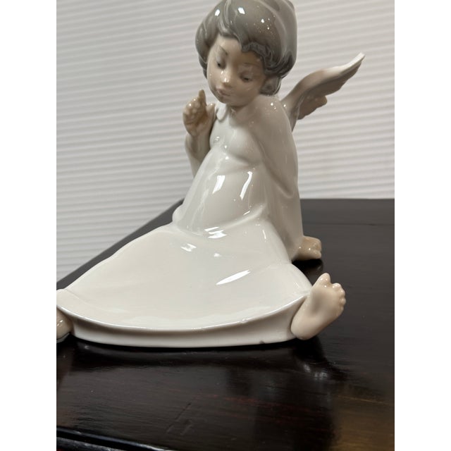 Realism Salvador Debón for Lladró Angel Wondering Porcelain Figurine, Signed For Sale - Image 3 of 12