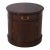 Henkel Harris Flame Mahogany Round Drum Side Table For Sale