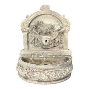 Vintage Table Top Cast Stone Garden Fountain