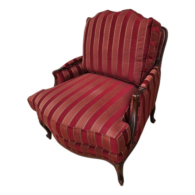 1990s Ethan Allen Versailles Lounge Chair French Country Living Room Regency For Sale