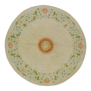 Vintage Chinese Art Deco Knotted Wool Rug, 5'3''x5'9'' For Sale