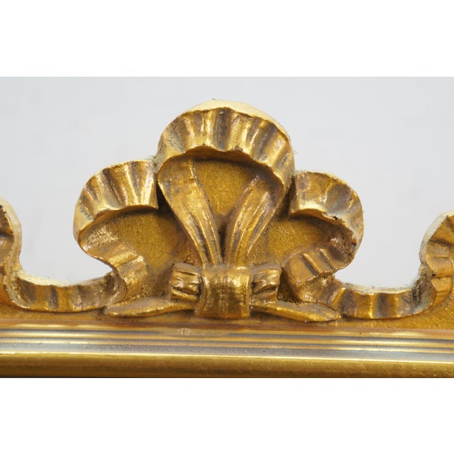 Vintage 1989 Windsor Art Louis XV Rococo Style Gold Gilt Beveled Wall Mirror 37" For Sale - Image 11 of 14