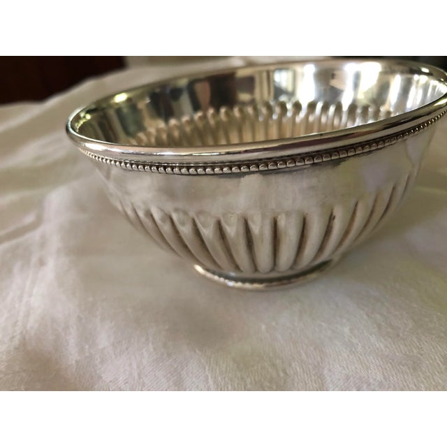 Early 20th Century Early 20th Century Barker-Ellis Fluted Silver Plate Bowl For Sale - Image 5 of 6