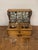 Late 19th Century Antique Victorian Oak Marquetry Strung Tantalus, 1880, Set of 6 For Sale - Image 5 of 9