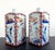 1940s A Pair of Large Chinese Porcelain Wucai Fangtongpings For Sale - Image 5 of 8